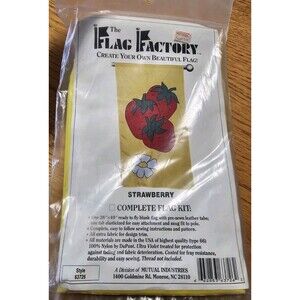 Vintage Sew-It-Yourself Flag Kit By The Flag Factory Strawberry NOS